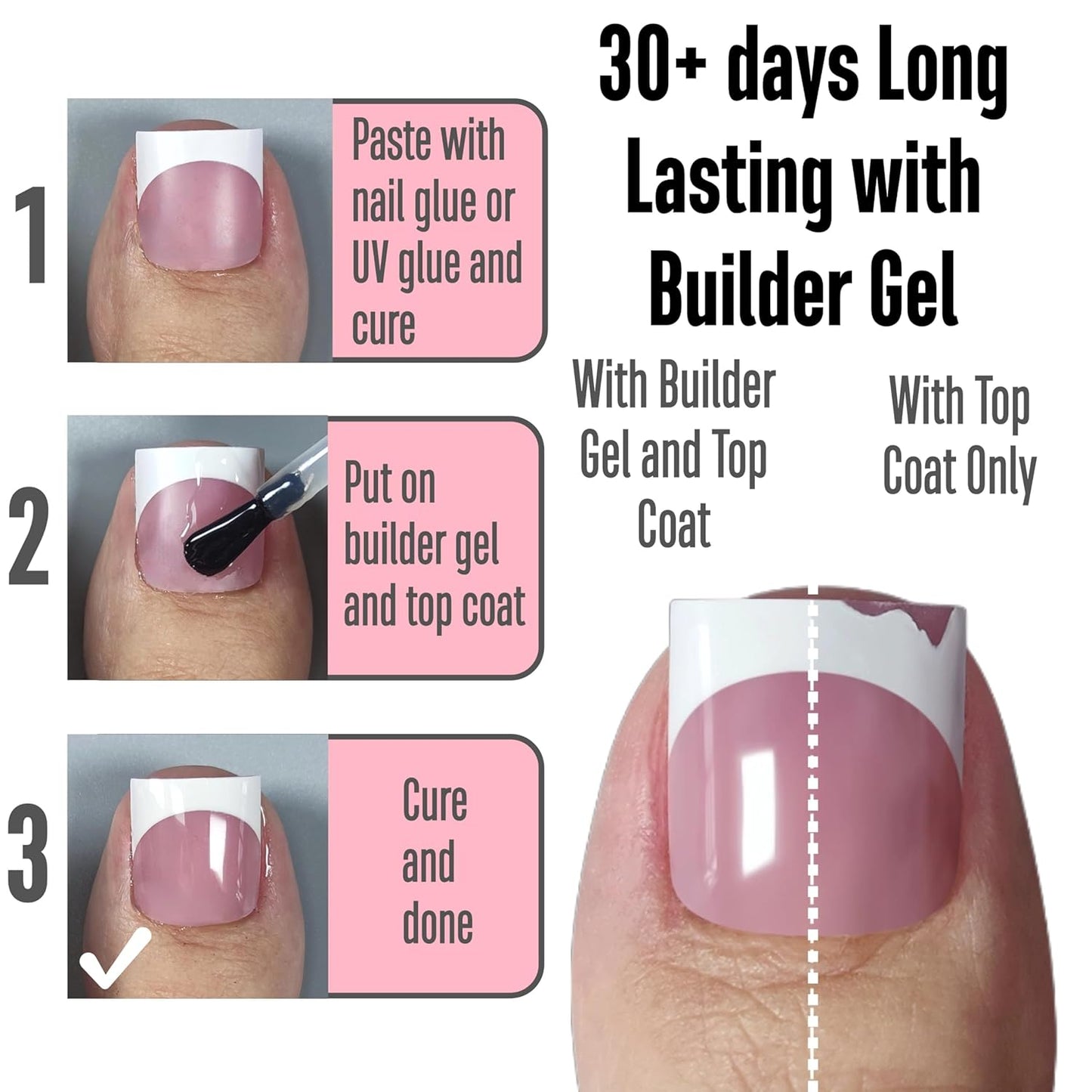Halloween Black Sharp Square Toe Nail Black French Tips