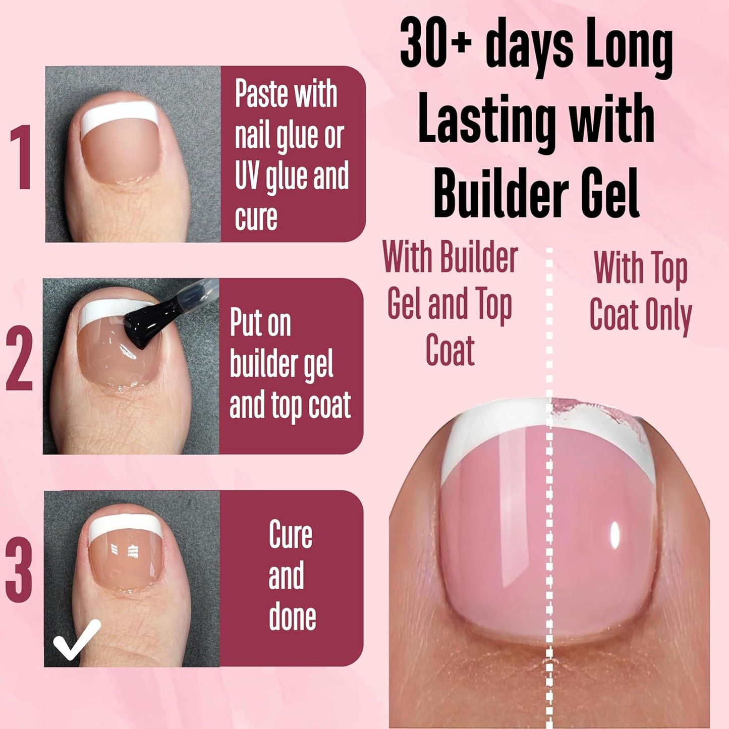 Halloween Black French Tip Toenails Combo