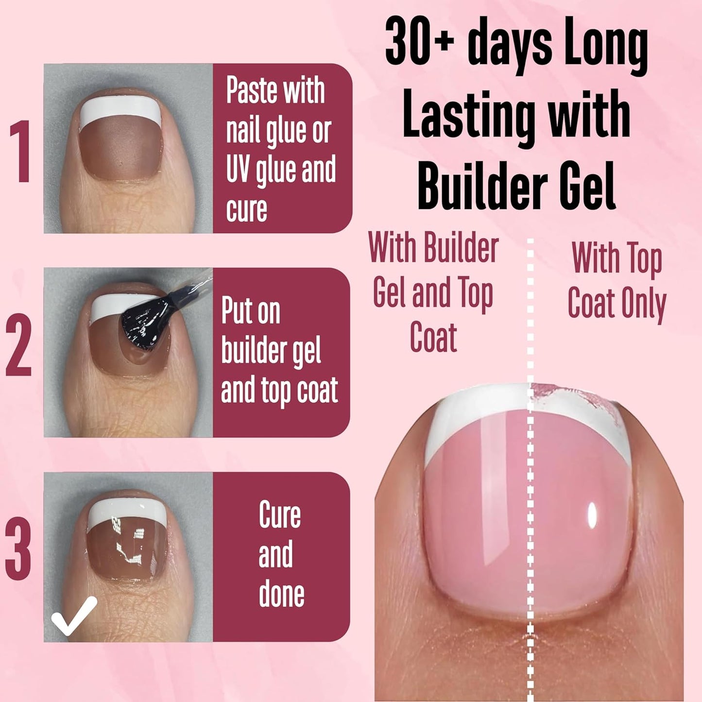 French Tip Toenails Dark Brown