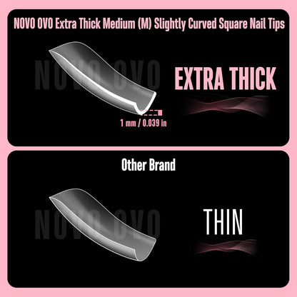 M Curved Square Nail Tip