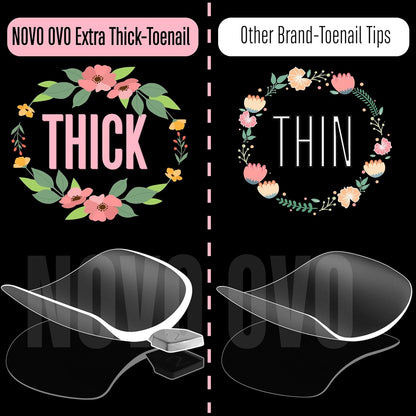 Tapered Square Thick Toe Nail Tips