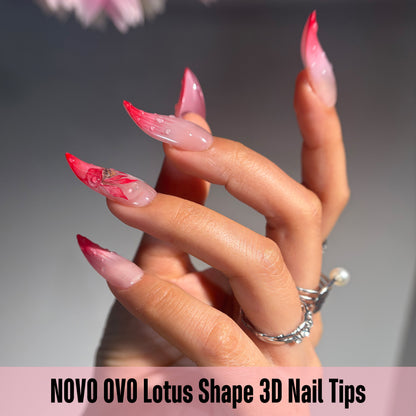 Lotus Shape 3D Nail Tips 128