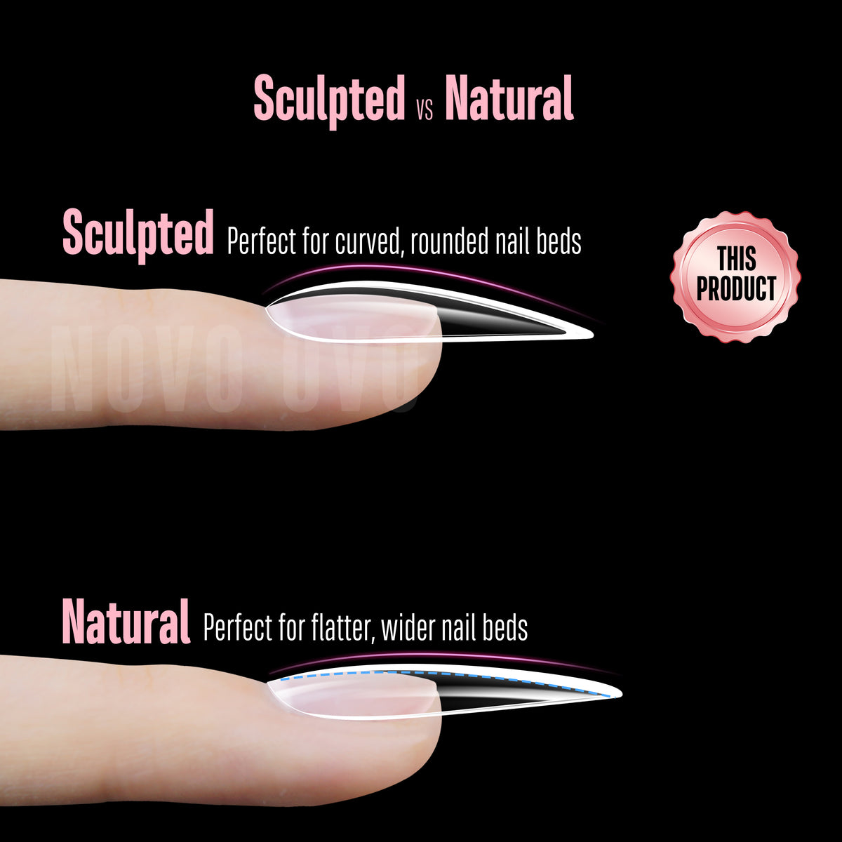 L Sculpted Thick Almond Nail Tips