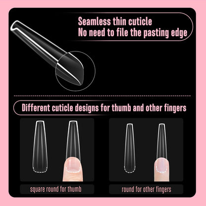 XXL Sculpted Thick Coffin Nail Tips