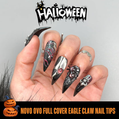 Halloween Curved Stiletto Medium Black