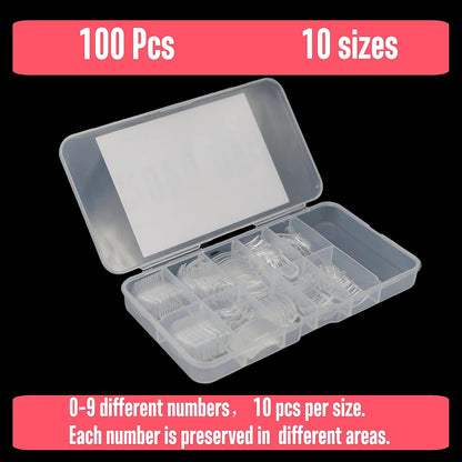 Square Claw Trasnparent Long In Small Box