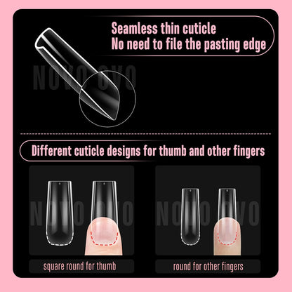 L Sculpted Thick Square Nail Tips