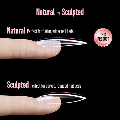 L Natural Thick Almond Nail Tips