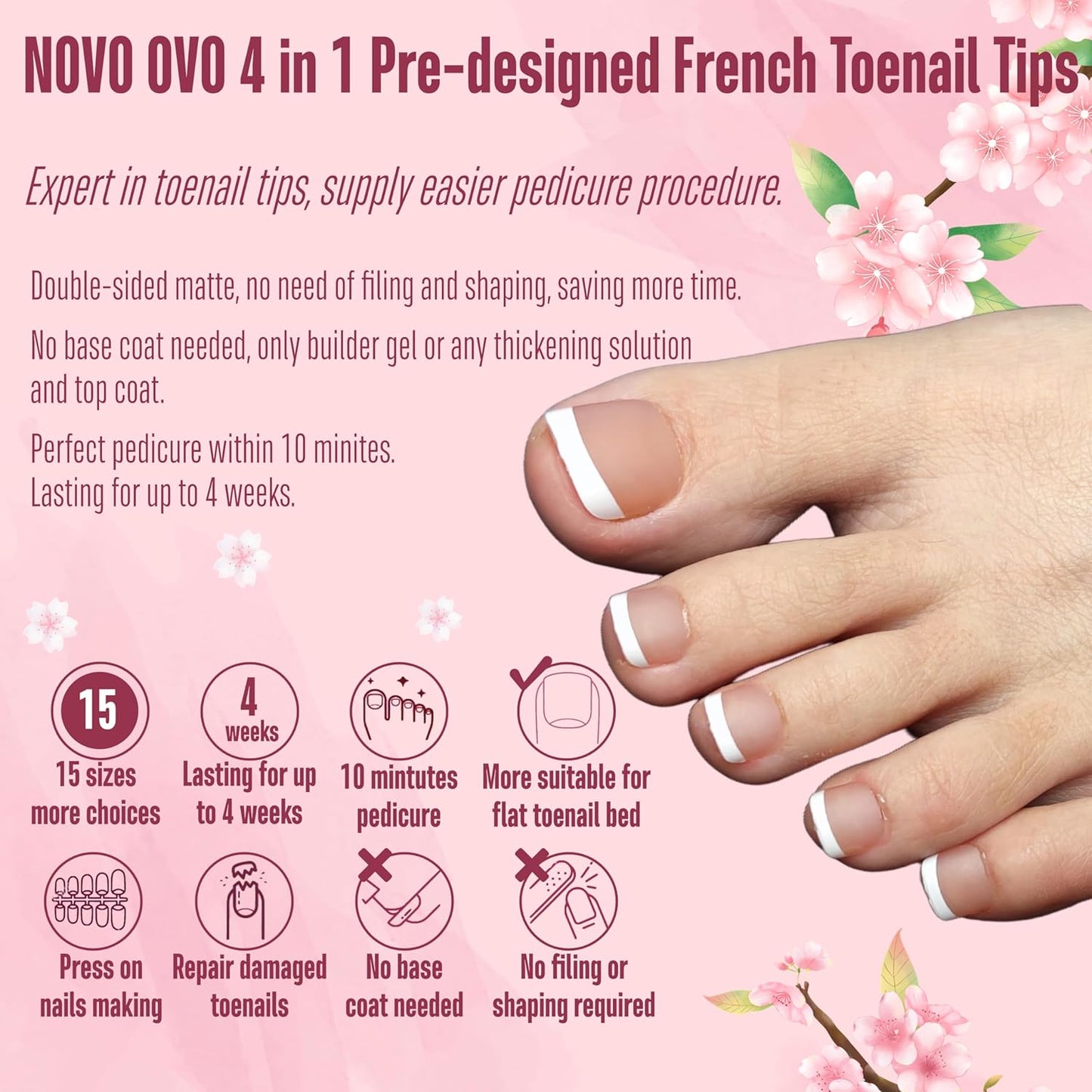French Tip Toenails Brown Pink