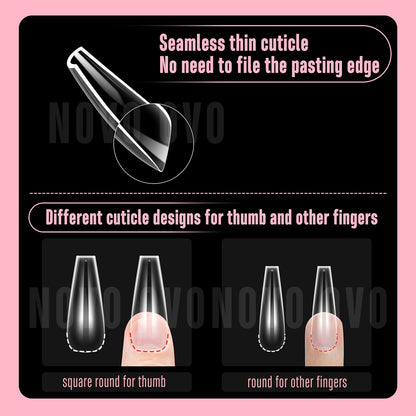 L Sculpted Thick Coffin Nail Tips