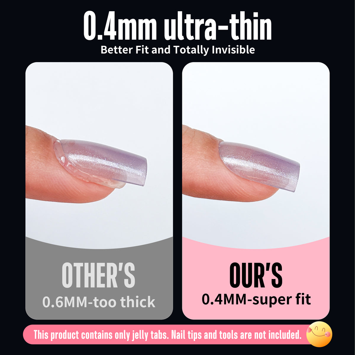 sticky tabs for finger nails 24 sizes