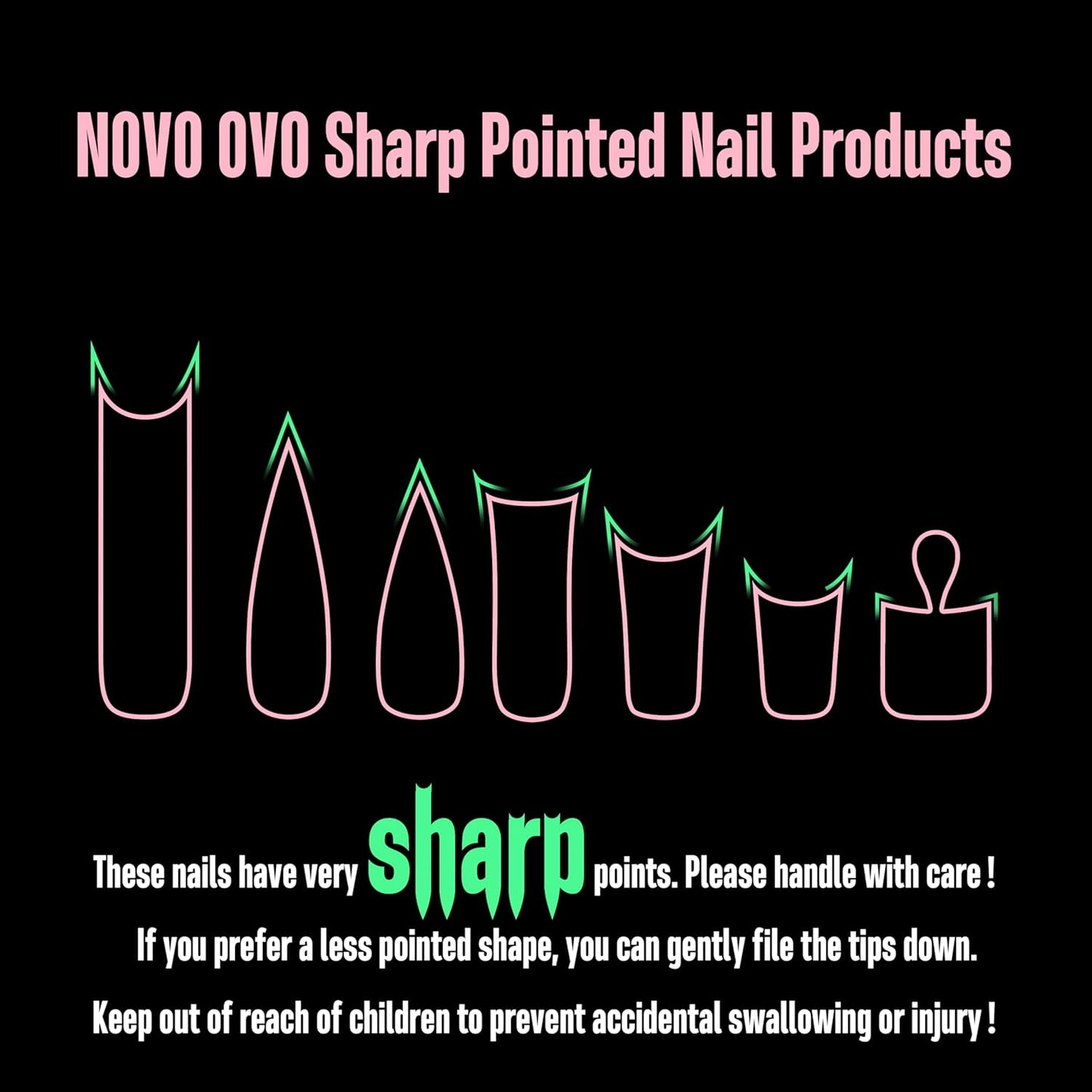 Long XL Sculpted Duck Nail Tips with Moon Curve Clear_240pcs