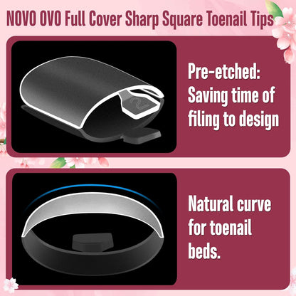 Square Sharp Toe Nail Tips