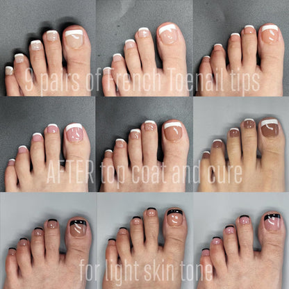 Halloween Black French Tip Toenails Combo