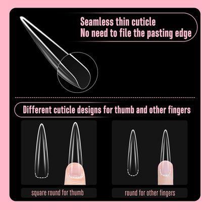 Halloween XXL Sculpted Thick Stiletto Nail Tips