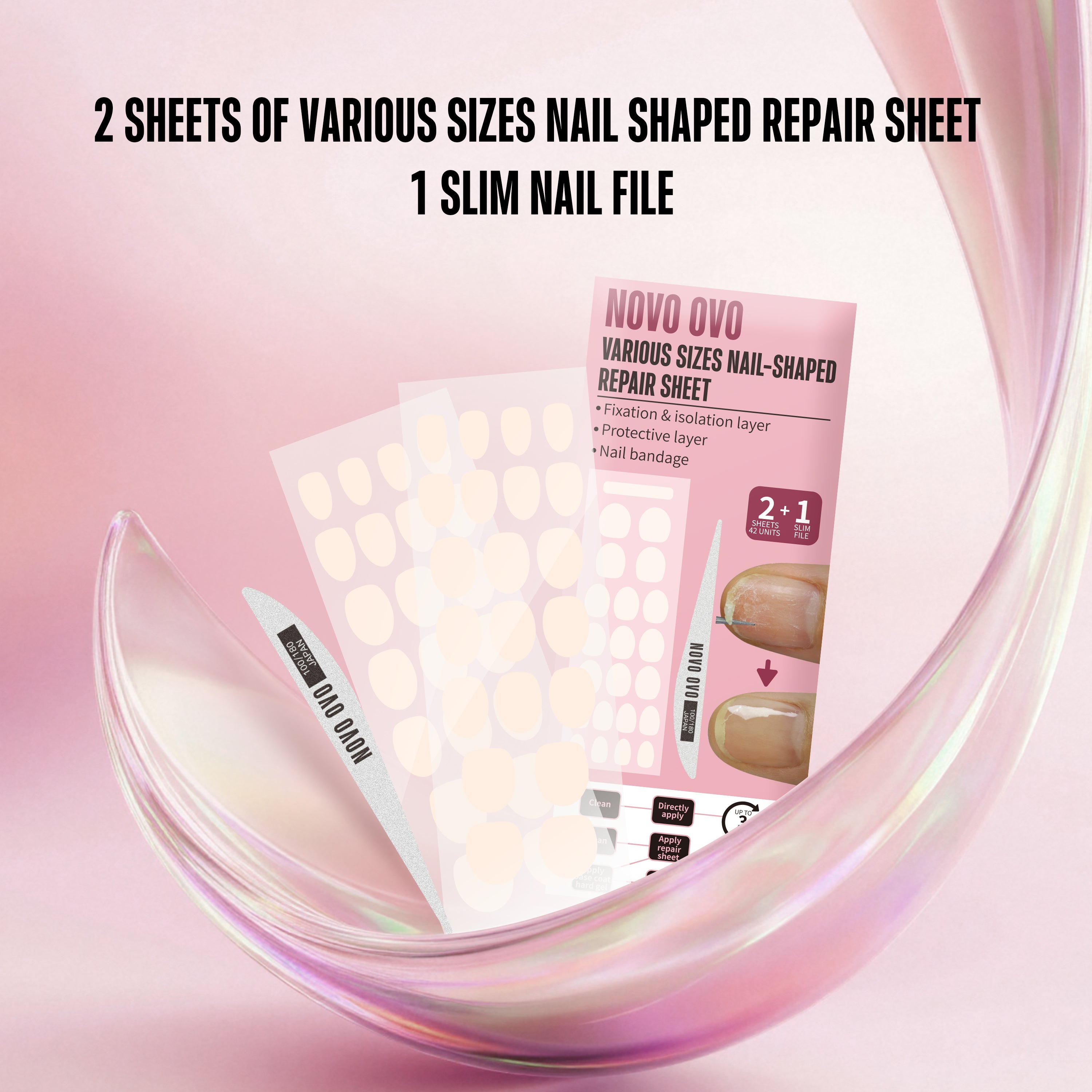 Various Sizes Nail Shaped Repair Sheet – NOVO OVO NAILS