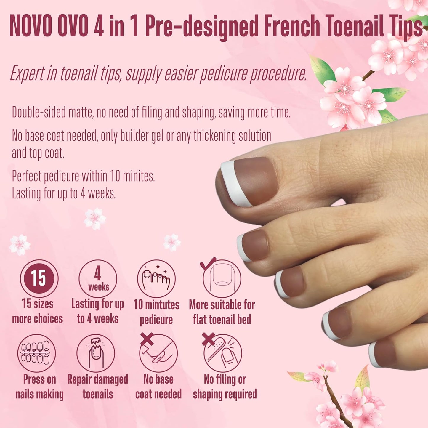 French Tip Toenails Dark Brown