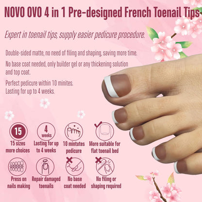 French Tip Toenails Dark Brown