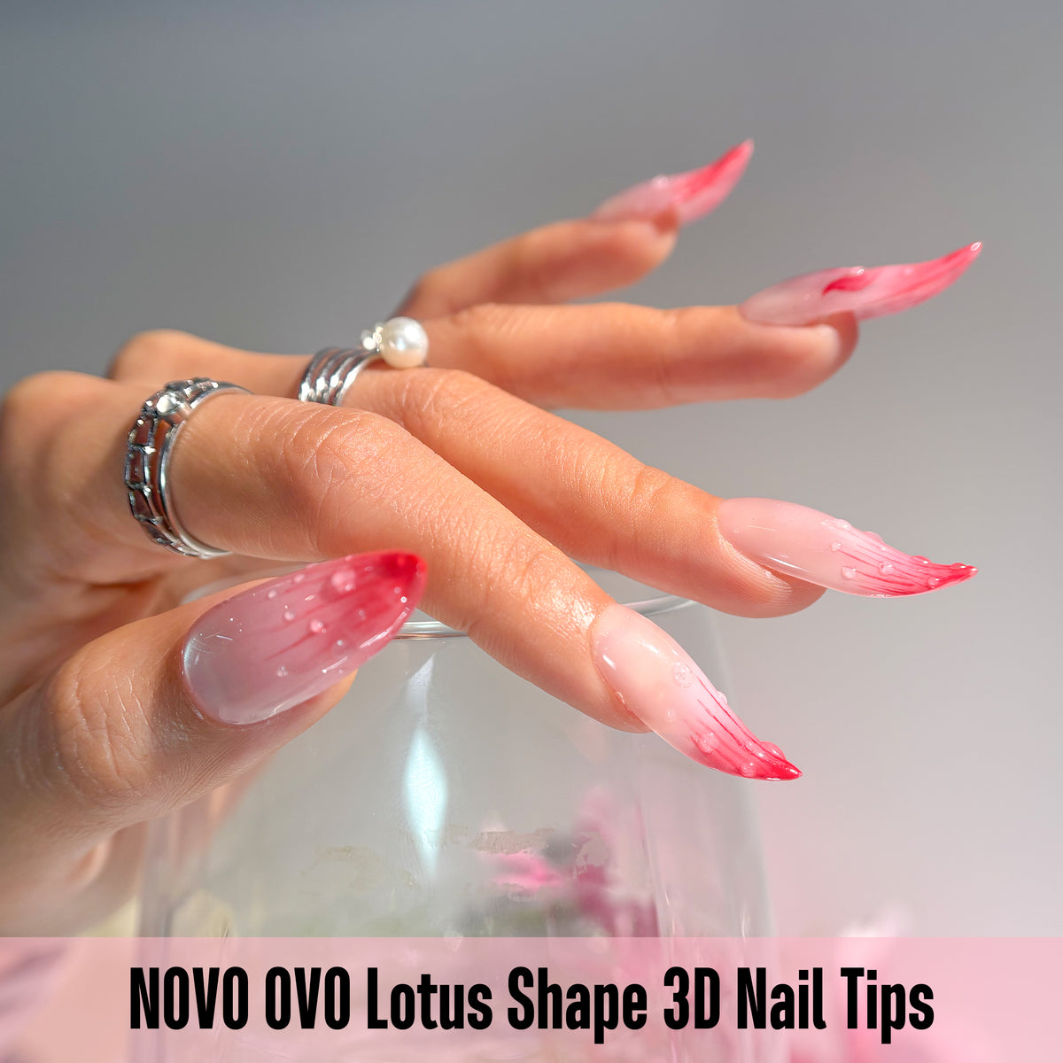 Lotus Shape 3D Nail Tips 128