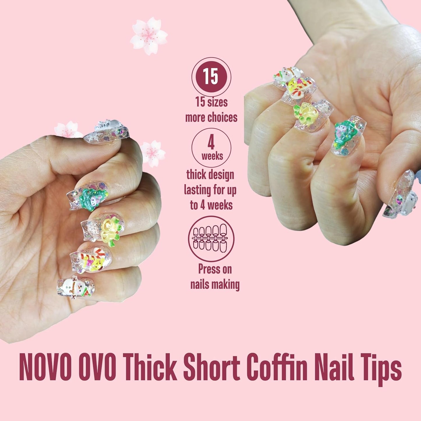 Thick Short Coffin 15 Sizes 510 Pcs