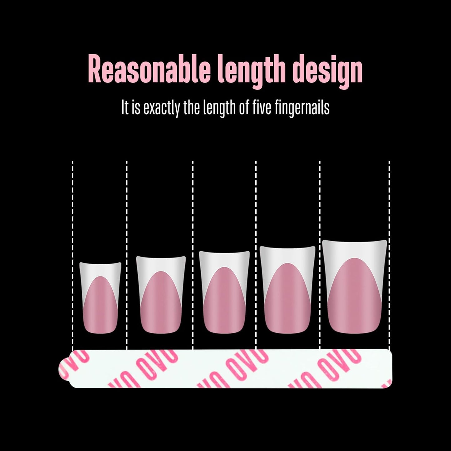 Easy Tear Transparent Double-Sided Nail Tape 360 Pc 12 Sheets