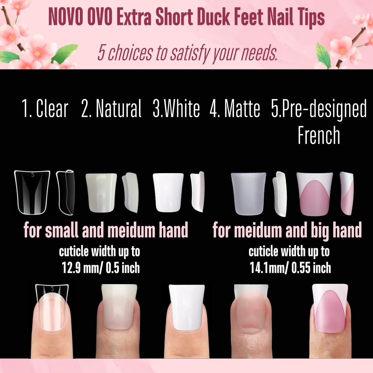 Full Cover Duck Nails Extra Short