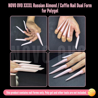 Halloween Extra Long Russian Coffin Nail Dual Forms