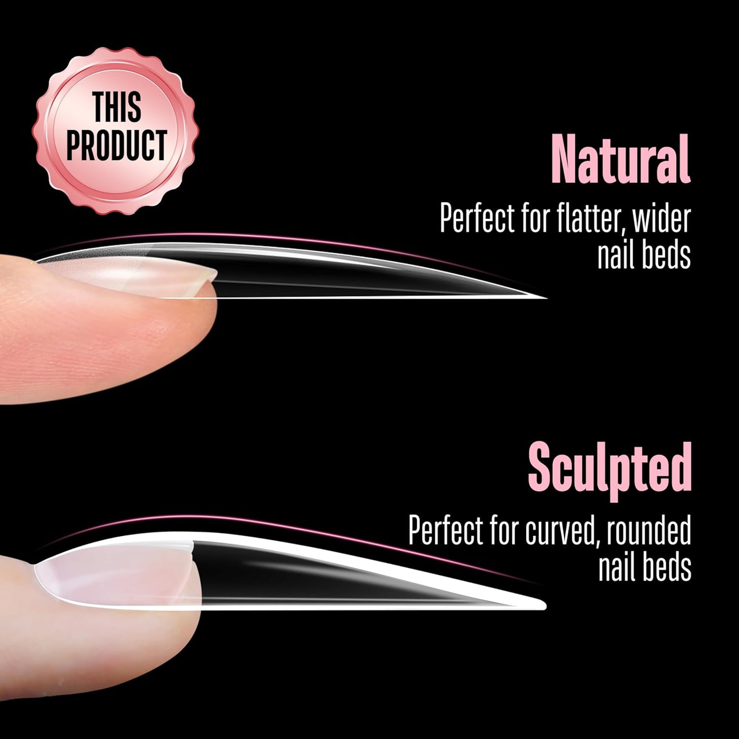 Halloween XXL Straight Sharp Stiletto Nail Tips