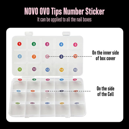 Nail Tips Number Stickers