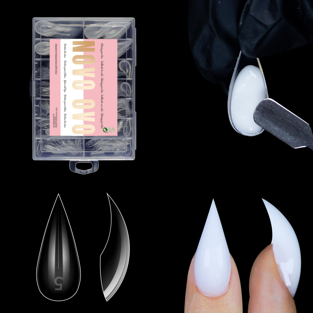 Halloween Short Curved Stiletto 3D Nail Dual Form
