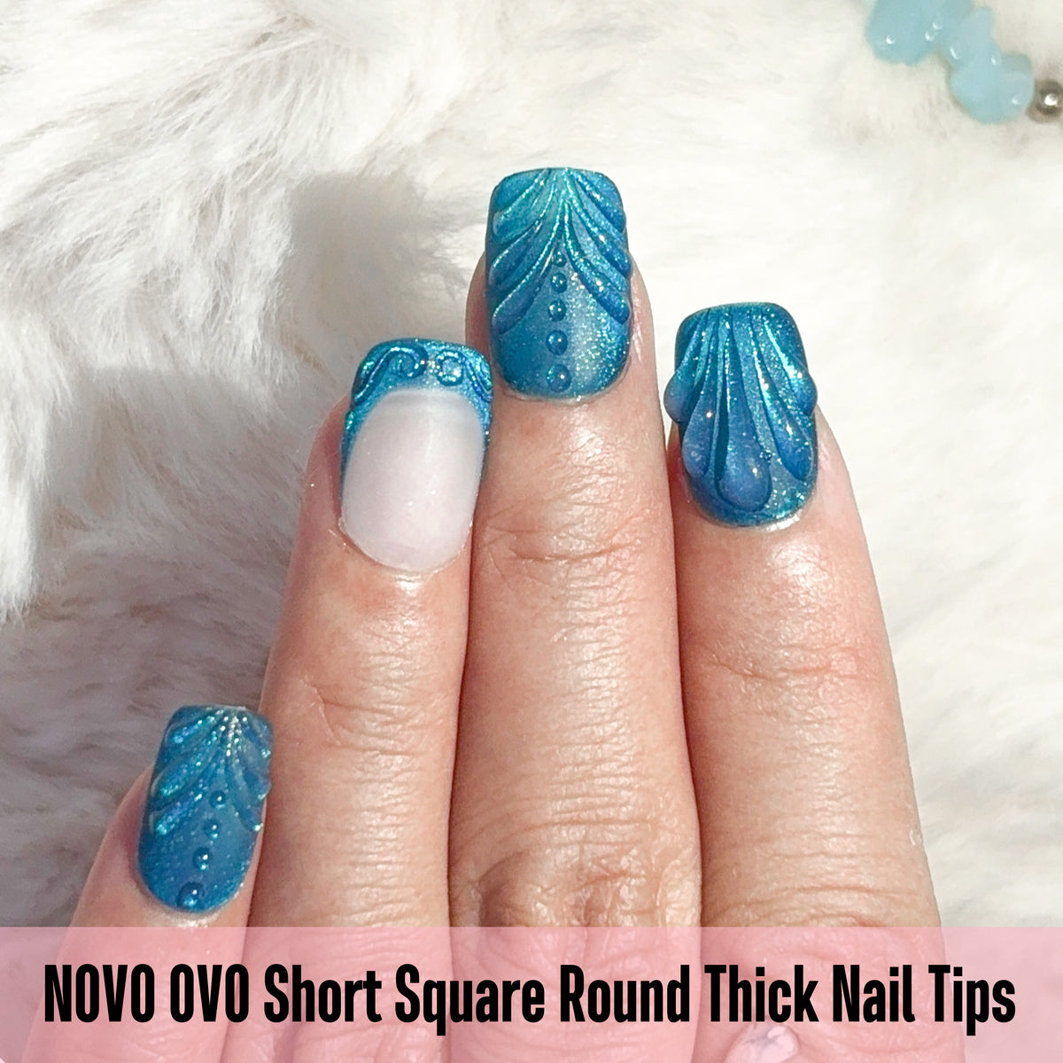 Square Round Short Thick Nail Tips 240