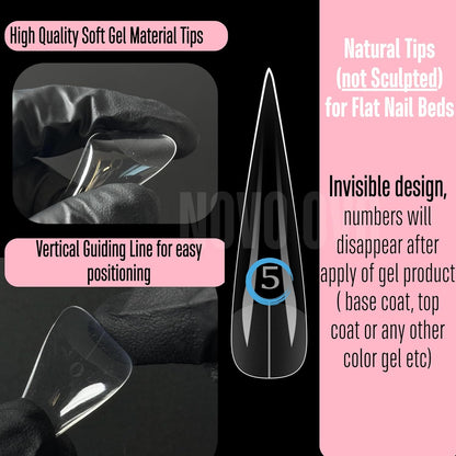 Halloween XXL Straight Sharp Stiletto Nail Tips