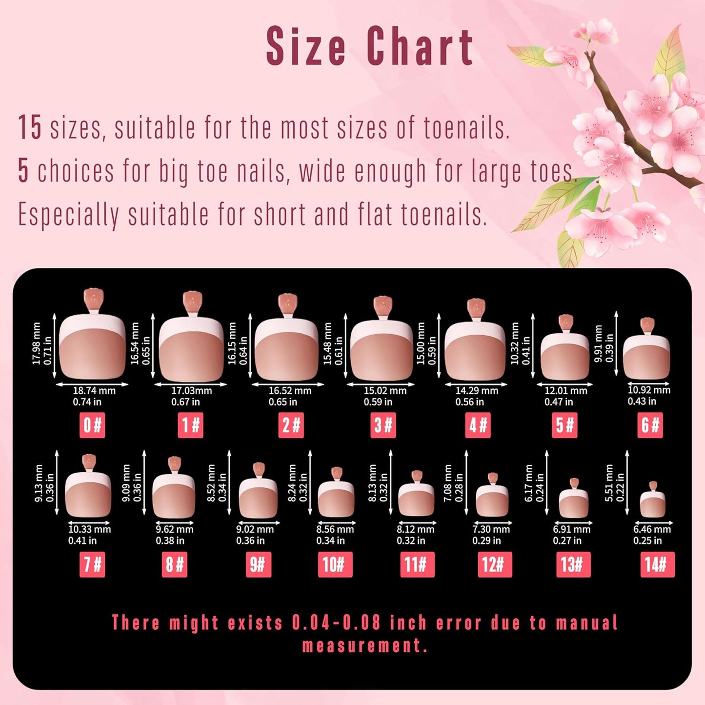 French Tip Toenails Orange Pink