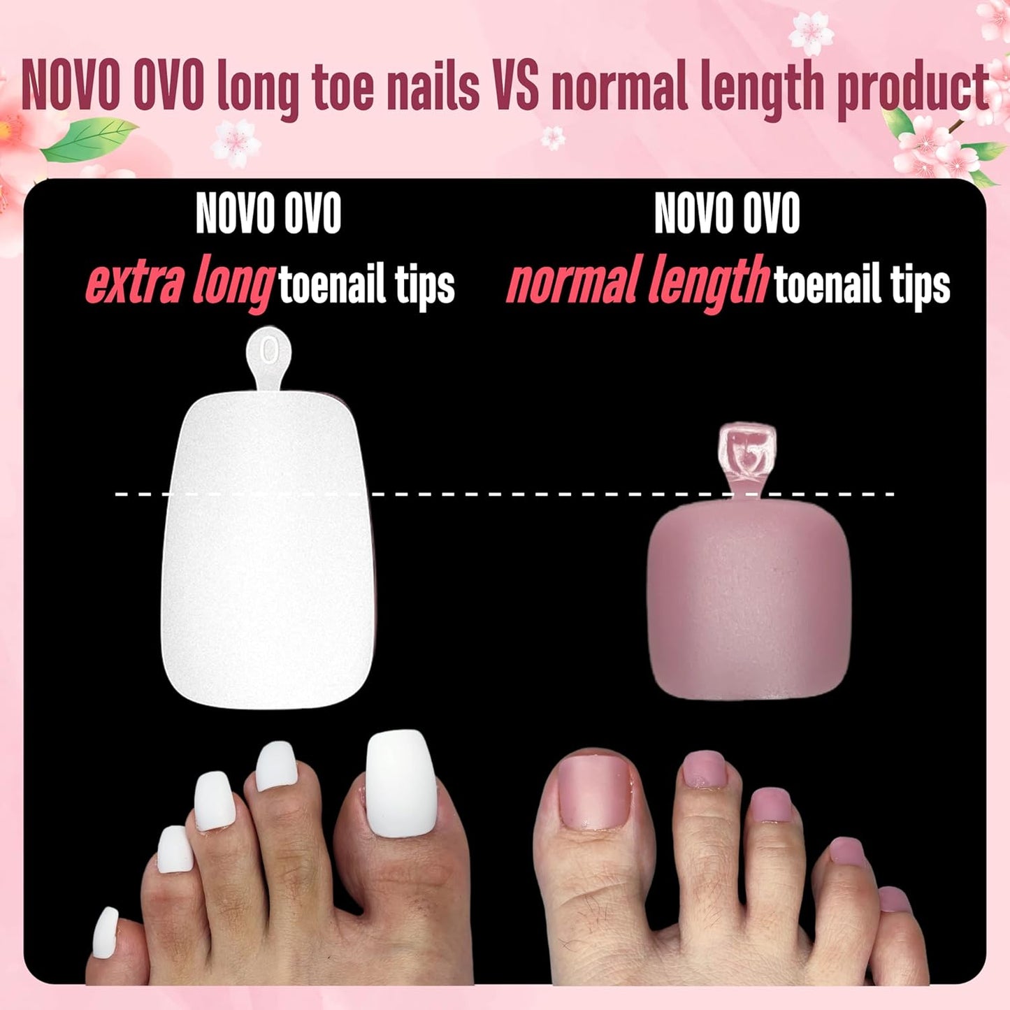 Long Toe Nails Pure White