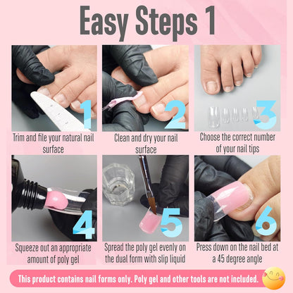 Toe Nail Dual Form 15 Sizes 300 Pcs