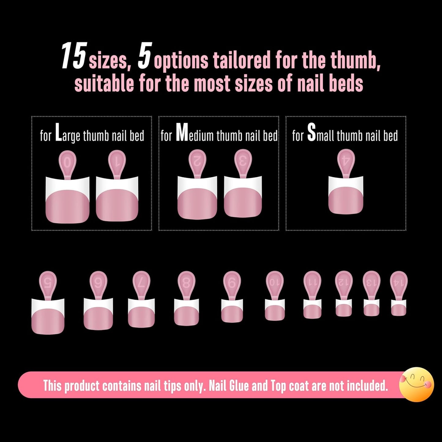 Halloween Short Sharp Square Toe Nail Tips with Moon Curve White French Tip Berry Pink