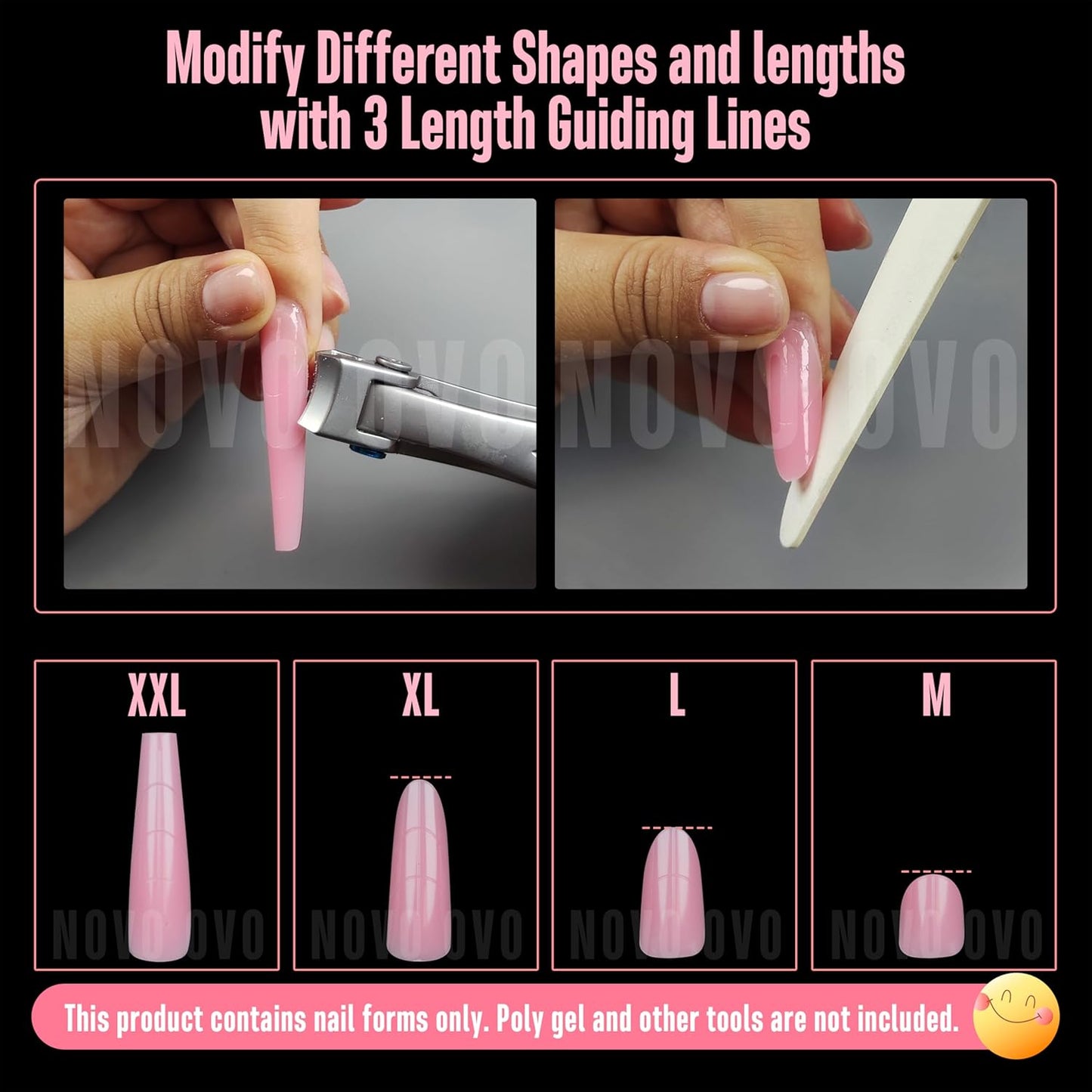 Nail Dual Form XXL Tapered Square Natural