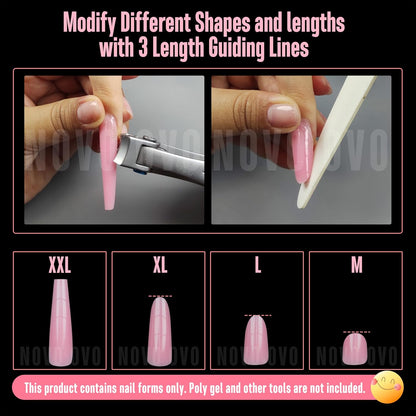 Nail Dual Form XXL Tapered Square Natural