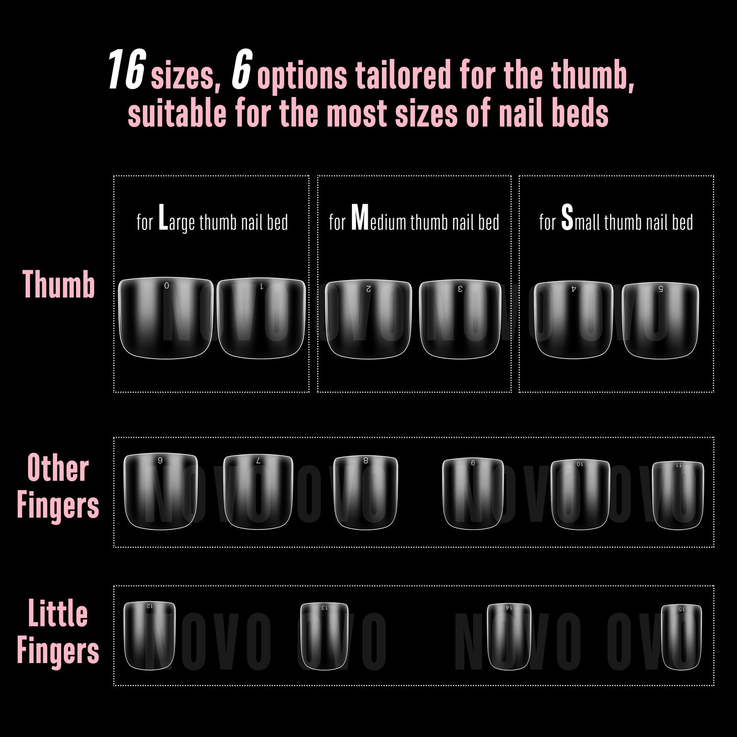 Nail Tips for Men Short Square Round
