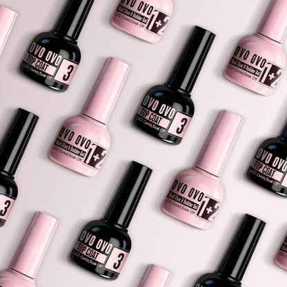 UV Nail Glue and Builder Gel 2 in 1, No Wipe Top Coat Kit
