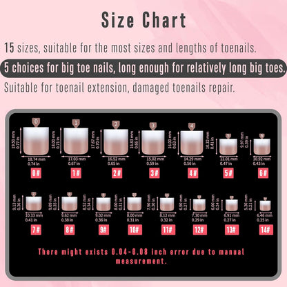 Sharp Square Toe Nail Tips Ombre Brown Pink