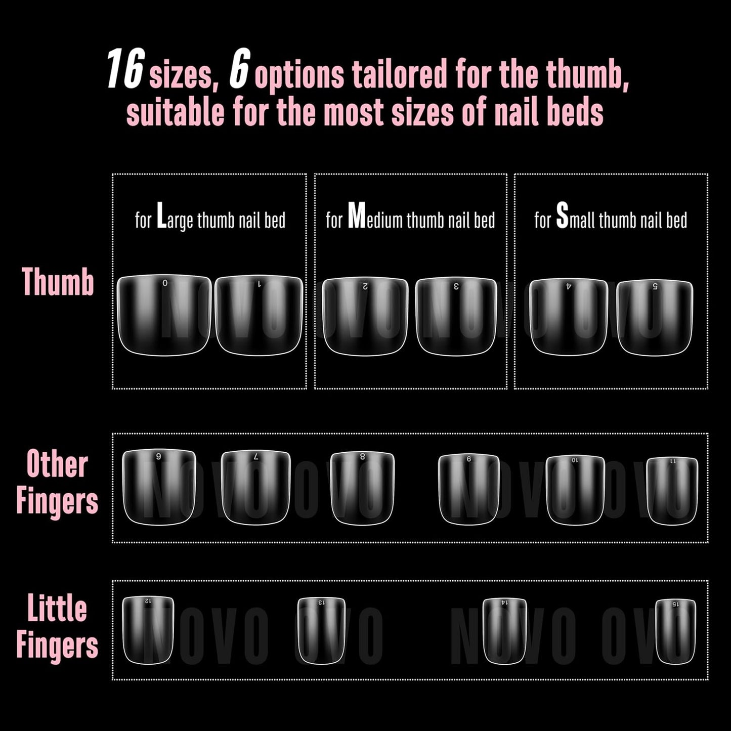 Nail Tips for Men Short Square Round