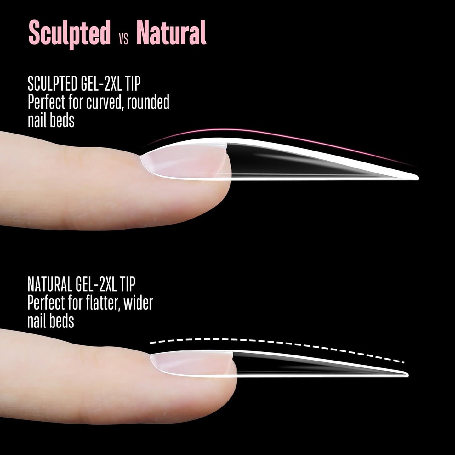 Halloween XXL Sculpted Thick Stiletto Nail Tips
