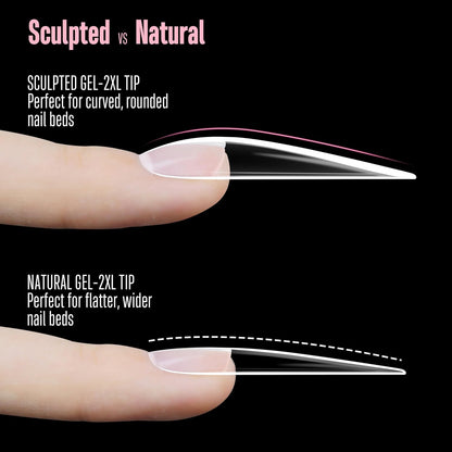 Halloween XXL Sculpted Thick Stiletto Nail Tips
