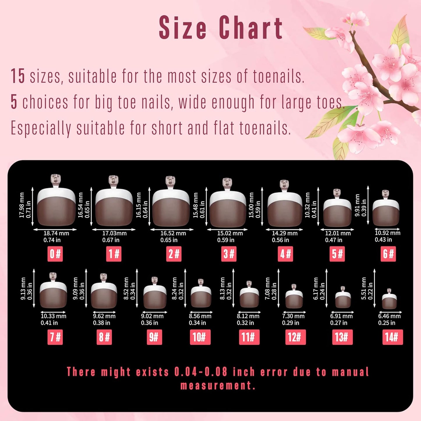 French Tip Toenails Dark Brown