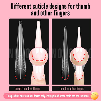 Halloween Extra Long Russian Coffin Nail Dual Forms