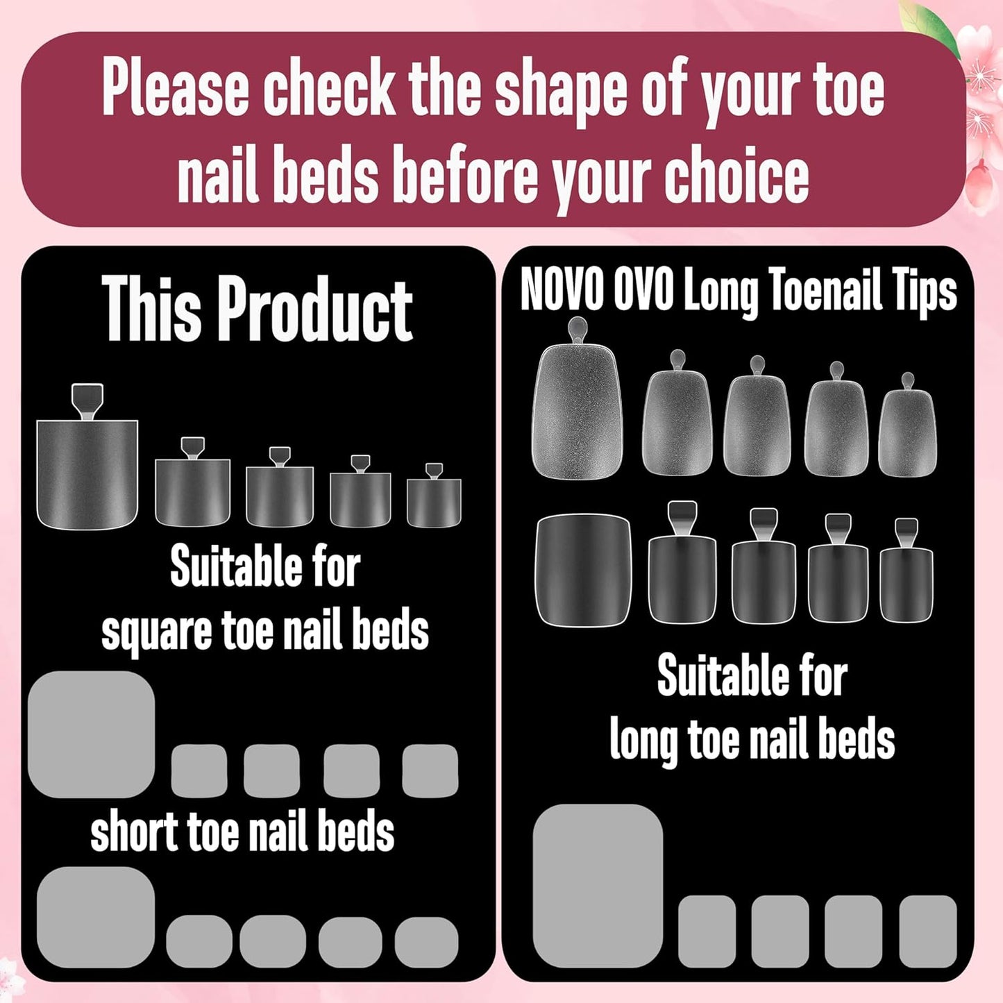 Square Sharp Toe Nail Tips