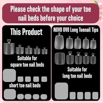 Square Sharp Toe Nail Tips