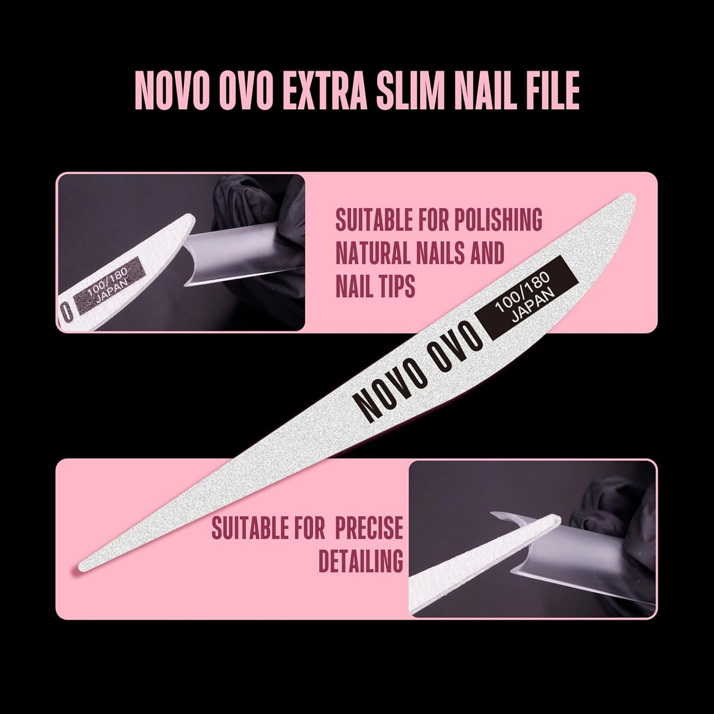 Halloween XXL Square Nail Tips with Sharp Point Moon Curve