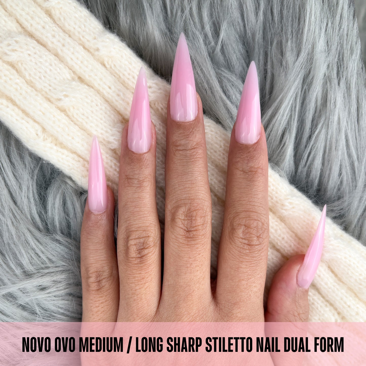 Stiletto Meidum Long Nail Dual Form for Polygel 280